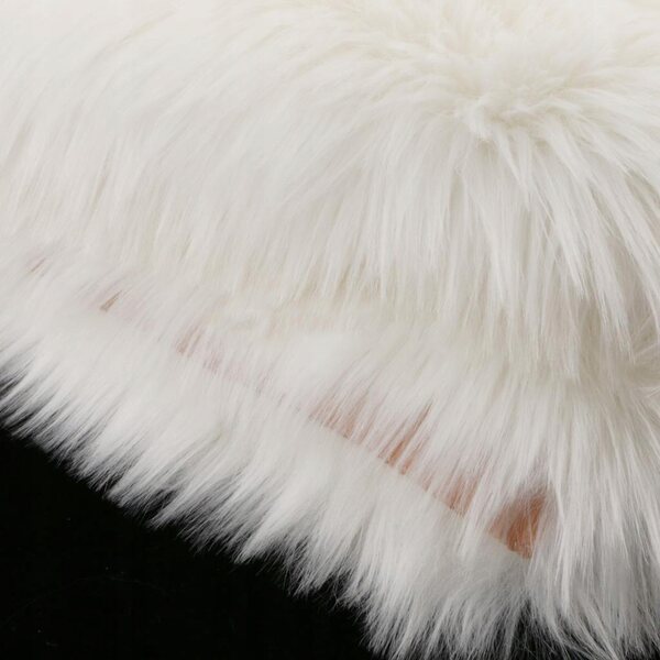 Dywan Shaggy 80x50 cm Bianco Morbido Antiscivolo 5cm Pile Elegante e Confortevole