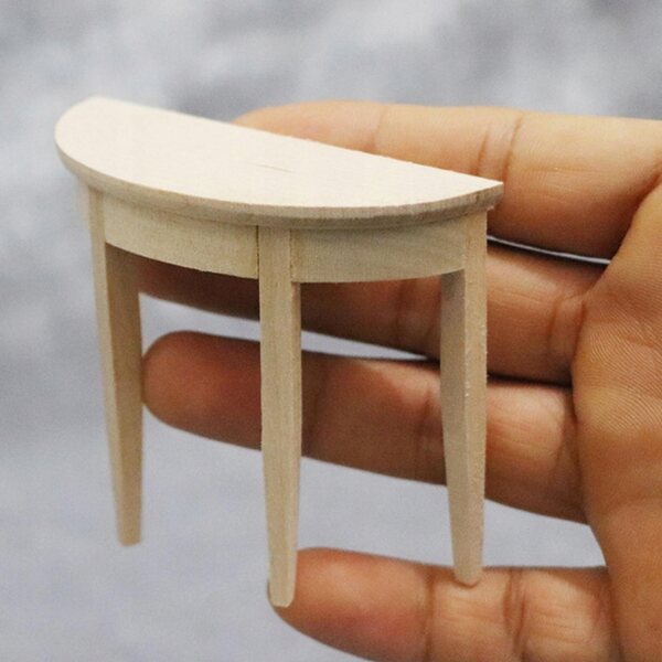 Miniatura bianco in legno 1:12 per casa delle bambole - Accessorio realistico