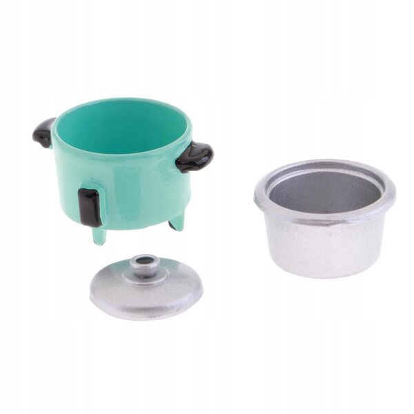 Miniatuur elektrische keuken 1:12 voor poppenhuis met metalen accessoires