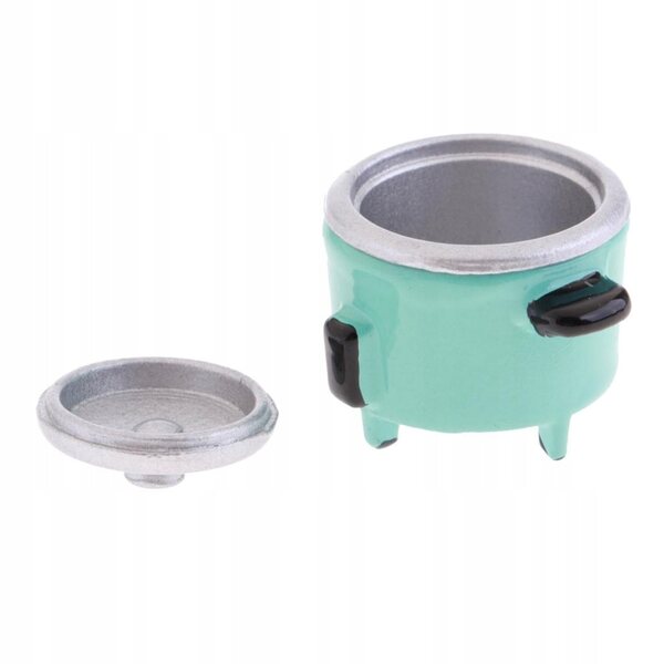 Miniatuur elektrische keuken 1:12 voor poppenhuis met metalen accessoires