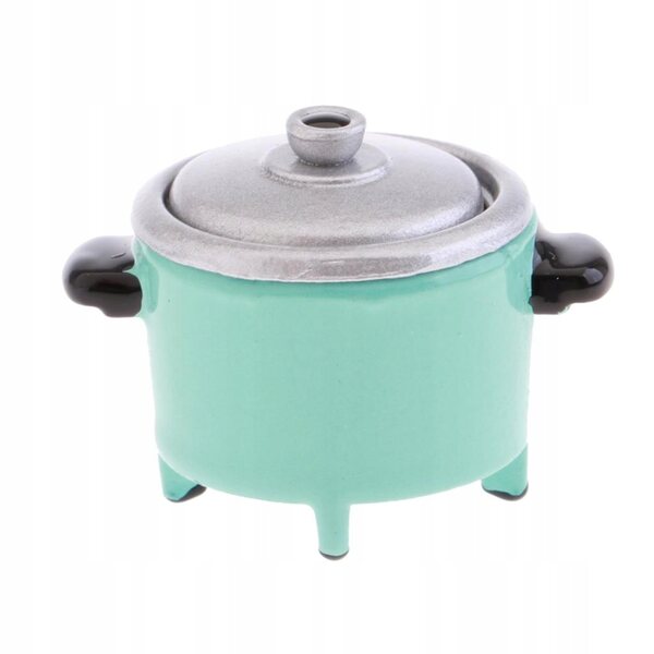 Miniatuur elektrische keuken 1:12 voor poppenhuis met metalen accessoires