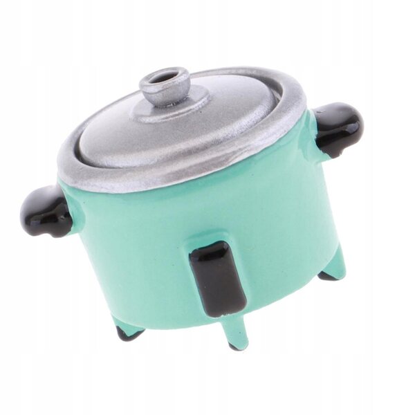 Miniatuur elektrische keuken 1:12 voor poppenhuis met metalen accessoires