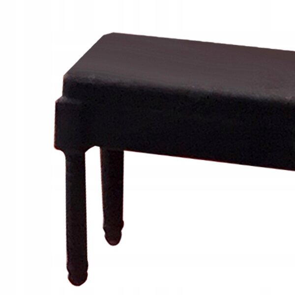 Mini fortepian e panca in resina per casa delle bambole scala 1:64