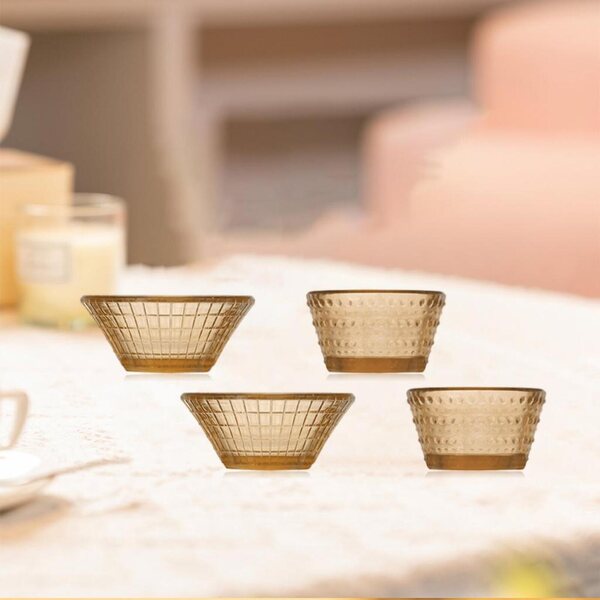 Set 4 mini ciotole in PVC per casa delle bambole scala 1:12 decorazione