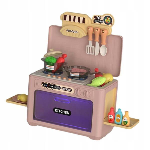 Cucina giocattolo microonde per bambini con luci e suoni educativi rossa