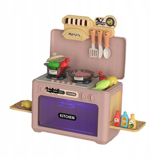 Cucina giocattolo microonde per bambini con luci e suoni educativi rossa