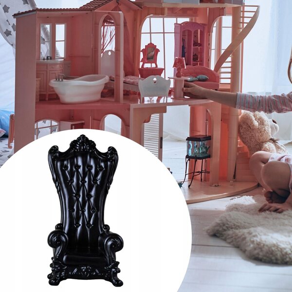 1:12 Dollhouse Sofa Model Kolekcje Sceny Diorama Sceneria z czernią