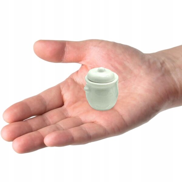 1/12 Miniatur-Küchenzubehör für Puppenhäuser mit Keramiktopf