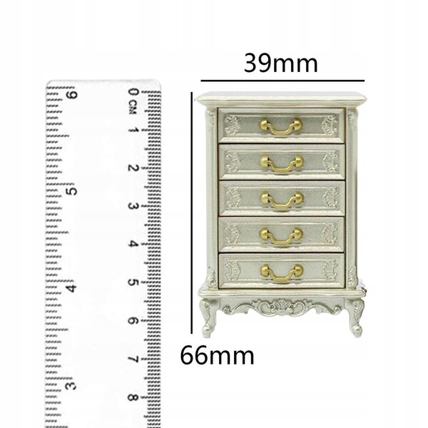 Miniatur-Nachtschrank aus Holz für Puppenhaus 1:12, hohe Qualität