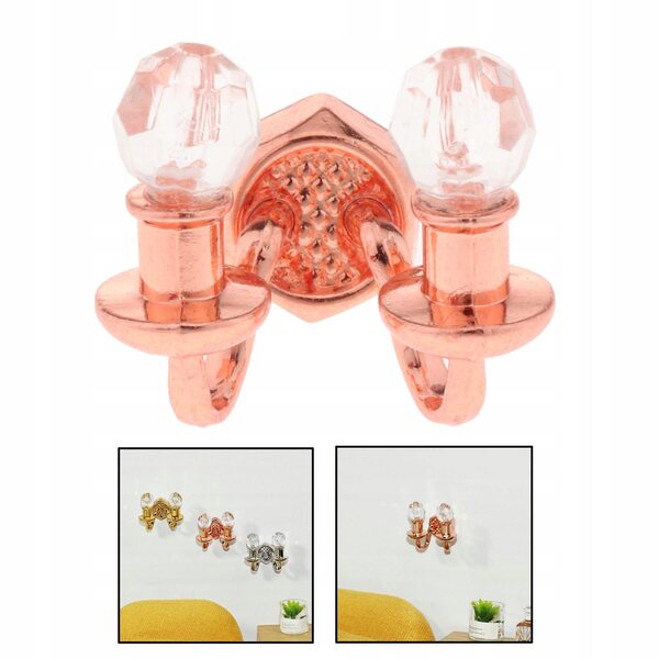 Mini Lampada da Muro per Casa delle Bambole in Scala 1:12 Retro Rosa Oro