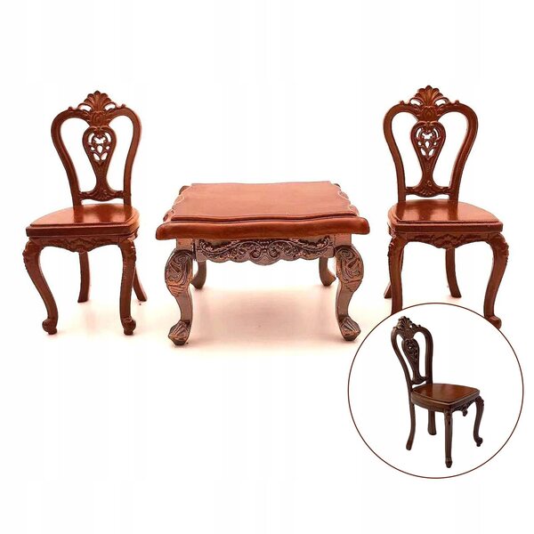 Miniatura Sedia 1:12 in Legno per Casa delle Bambole - Accessorio Decorativo