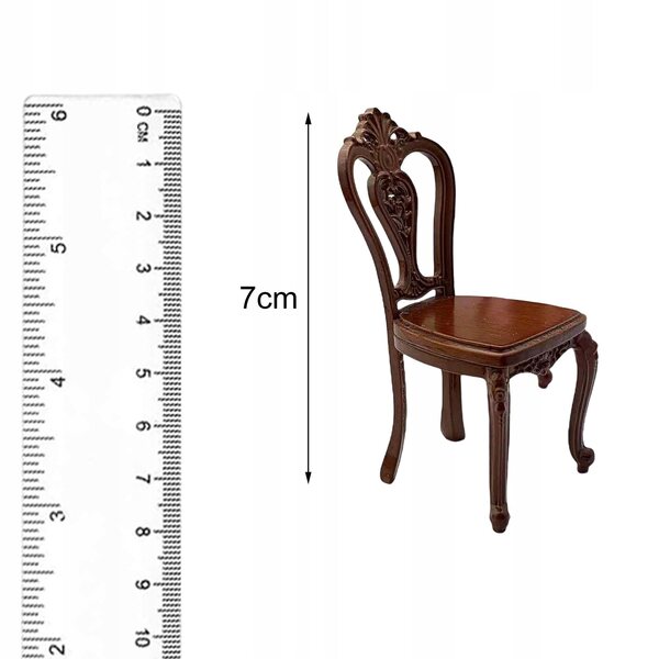 Miniatura Sedia 1:12 in Legno per Casa delle Bambole - Accessorio Decorativo