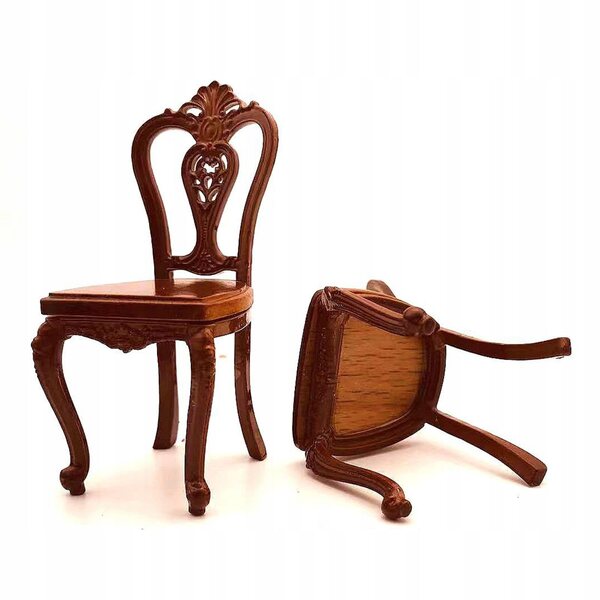 Miniatura Sedia 1:12 in Legno per Casa delle Bambole - Accessorio Decorativo