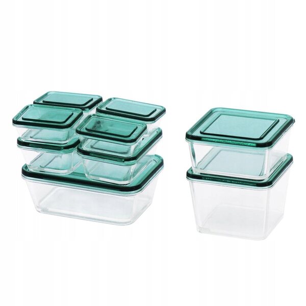 Set of 9 Mini Acrylic Containers for Dollhouses 1:12 Scale