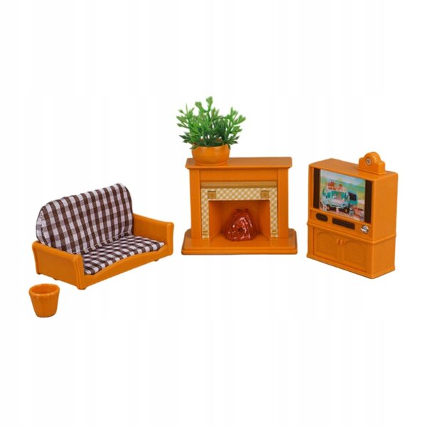 Set Arredamento Salotto per Casetta delle Bambole in Legno, Miniatura Realistica