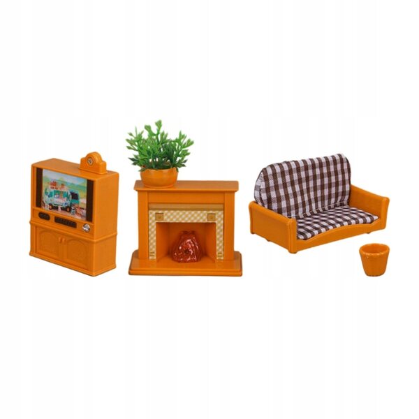 Set Arredamento Salotto per Casetta delle Bambole in Legno, Miniatura Realistica