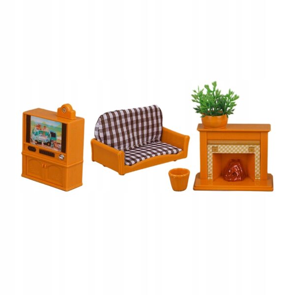Set Arredamento Salotto per Casetta delle Bambole in Legno, Miniatura Realistica