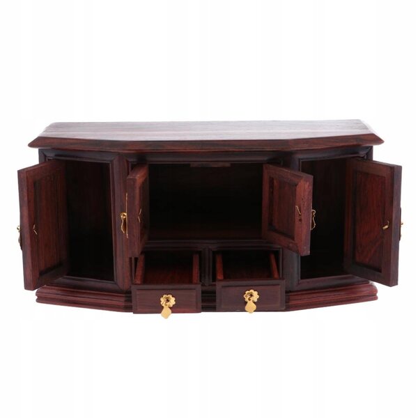 Mini mobiletto vintage in legno per casa delle bambole scala 1:6