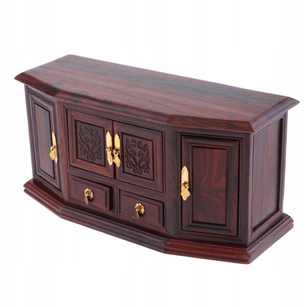 Mini mobiletto vintage in legno per casa delle bambole scala 1:6