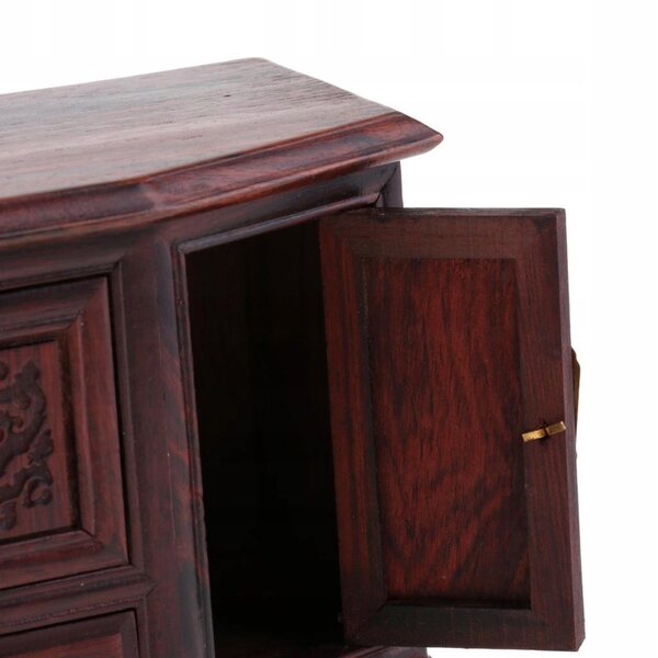 Mini mobiletto vintage in legno per casa delle bambole scala 1:6