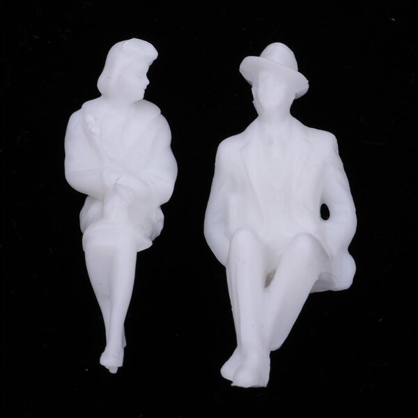 100 menschliche Miniaturfiguren im Maßstab 1:30, unbemalt für Dioramen und Modelle