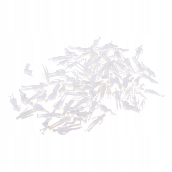 100 menschliche Miniaturfiguren im Maßstab 1:30, unbemalt für Dioramen und Modelle