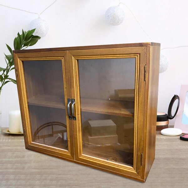 Holzschrank im Retro-Stil für Kosmetika und Dekorationsartikel