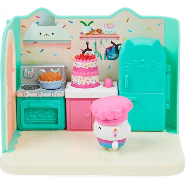 Cucina Giocattolo per Casa delle Bambole con Mobili, Accessori e Figura