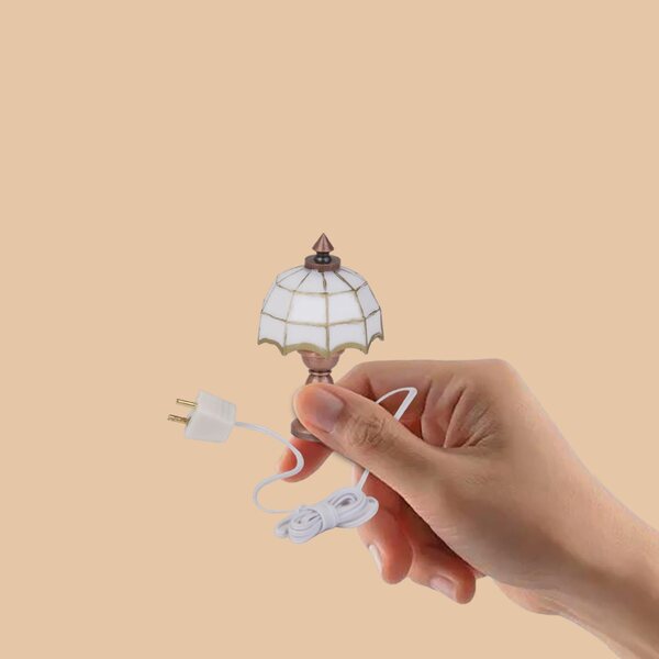 Lampe de table miniature 1:12 en métal pour diorama et modélisme
