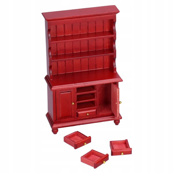 1:12 Domek dla lalek Drewniany regał Szafka na książki Mini mebel 2J