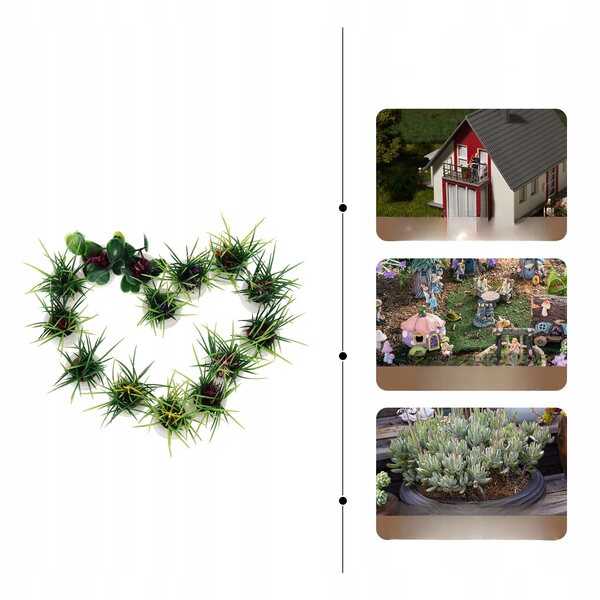 Miniatuur potplanten 14 stuks poppenhuis- en kantoordecoraties
