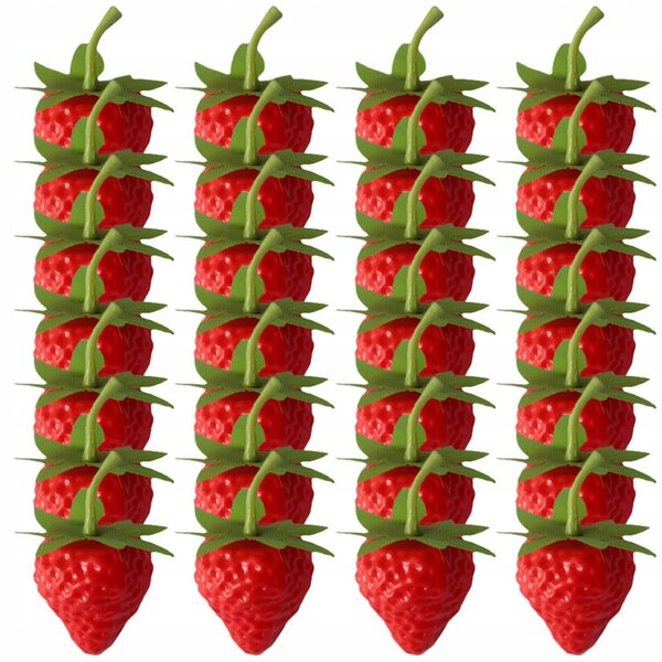 40 Stück realistische gefälschte Erdbeeren, Spielzeug und Dekorationen für Kinder