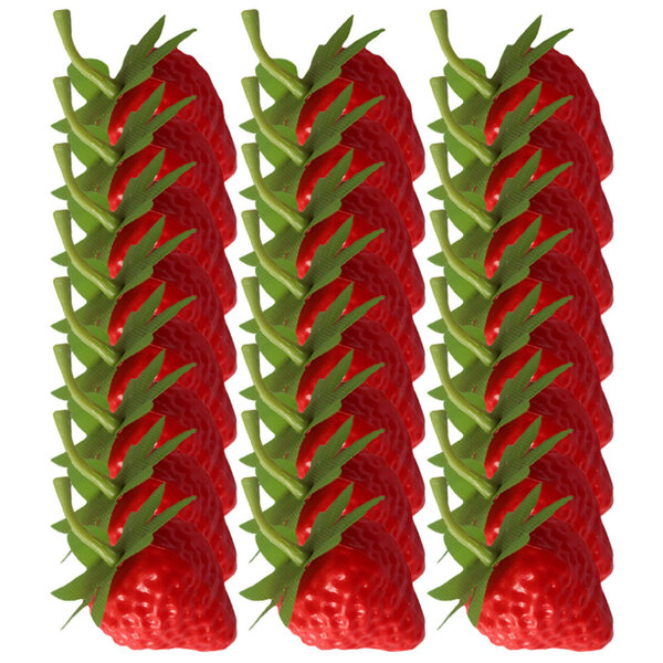 40 Stück realistische gefälschte Erdbeeren, Spielzeug und Dekorationen für Kinder