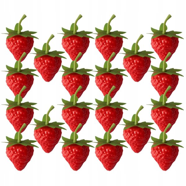 40 Stück realistische gefälschte Erdbeeren, Spielzeug und Dekorationen für Kinder