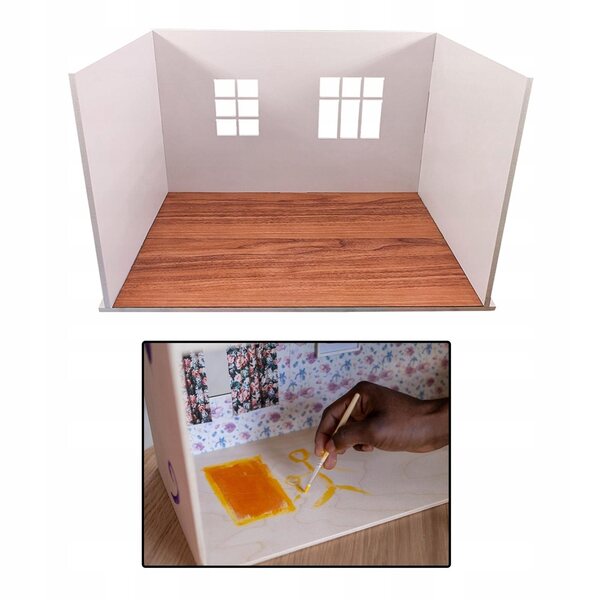 PVC køkkenminiature til dukkehus, dekorativt tilbehør 50x30x30 cm