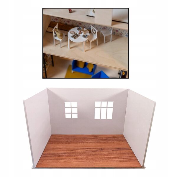 PVC køkkenminiature til dukkehus, dekorativt tilbehør 50x30x30 cm