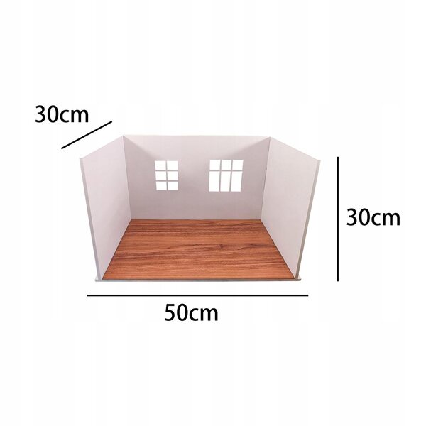 PVC køkkenminiature til dukkehus, dekorativt tilbehør 50x30x30 cm
