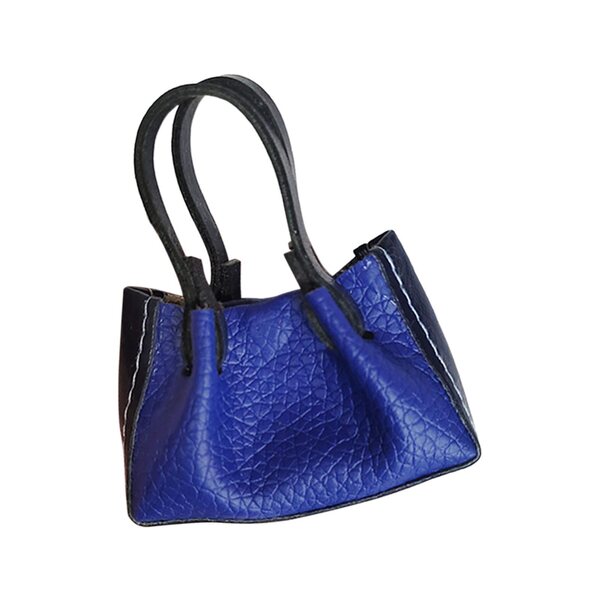 Miniatura borsa in pelle PU scala 1:12 per bambole e collezionisti modelli DIY