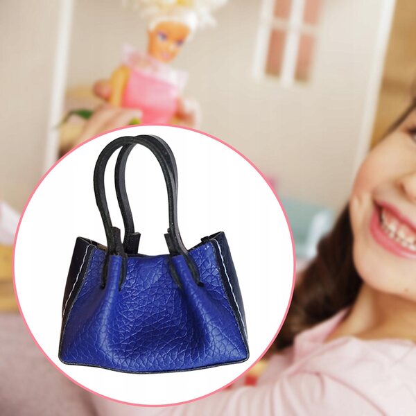 Miniatuur PU-leren tas op schaal 1:12 voor poppen en verzamelaars DIY-modellen