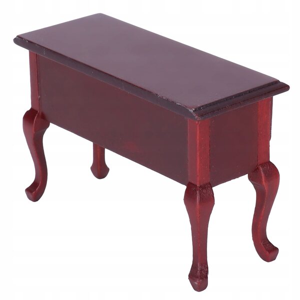Mini Tavolo in Legno per Casa delle Bambole con 3 Cassetti e Design Vintage