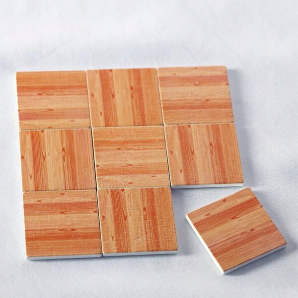 Set 9 pezzi adesivi pavimento in legno per casa delle bambole in scala 1:12