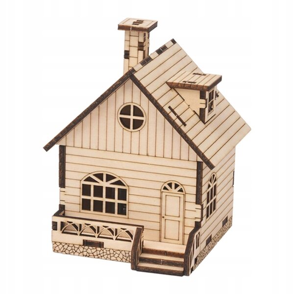 Holzhausförmige Spieluhr, elegante Dekoration und einzigartiges Geschenk
