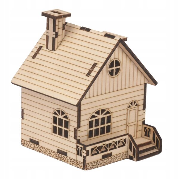 Holzhausförmige Spieluhr, elegante Dekoration und einzigartiges Geschenk