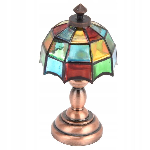 1:12 Puppenhaus kabellose LED-Schreibtischlampe im europäischen Stil