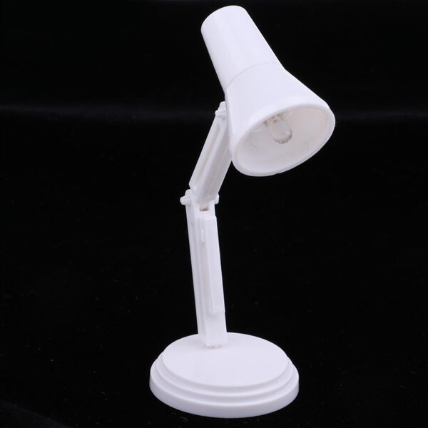Lampada LED da Tavolo in Scala 1:6 per Casa delle Bambole, Bianca e Regolabile