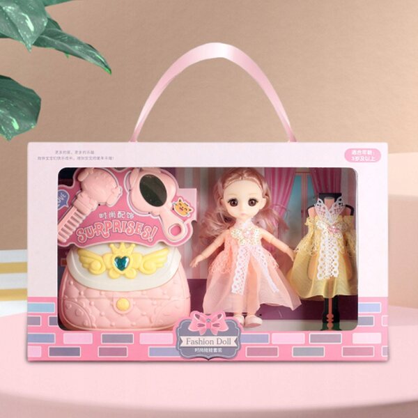 16 cm große BJD-Prinzessin-Puppe mit Zubehör und elegantem Kleid für Rollenspiele