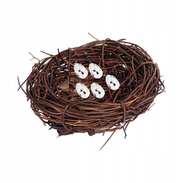 Decorazione Miniatura Nido con Pappagallo in Resina per Casa e Giardino