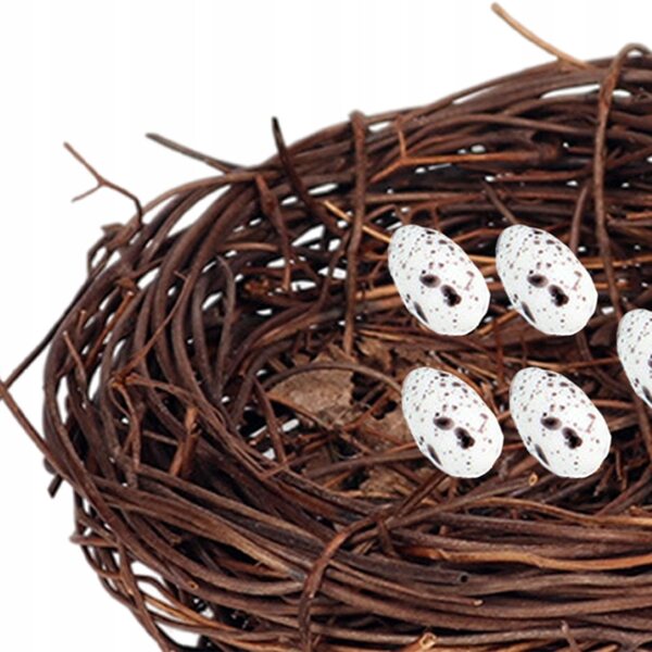 Decorazione Miniatura Nido con Pappagallo in Resina per Casa e Giardino