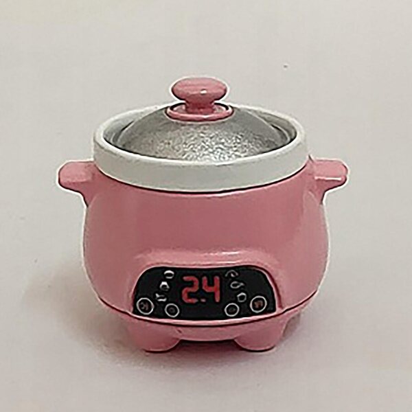Cottage per bambole accessorio miniatura pentola per riso 1:12 rosa