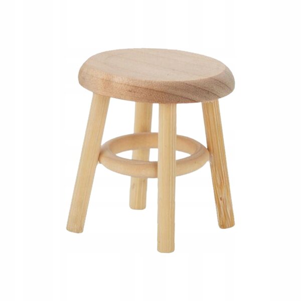 Tabouret miniature en bois pour maison de poupée à l'échelle 1:12, fait à la main